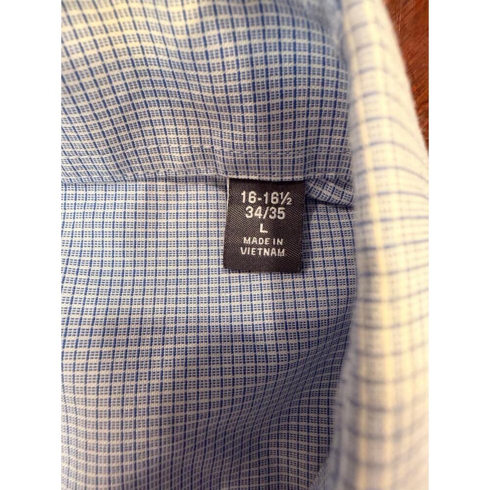 Van Heusen Regular Fit Stretch Dress Shirt Mens Large 16-16.5 Long Sleeves - Picture 10 of 11